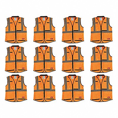 MILWAUKEE 48735091X12 High Visibility Vest 12 pk S/M