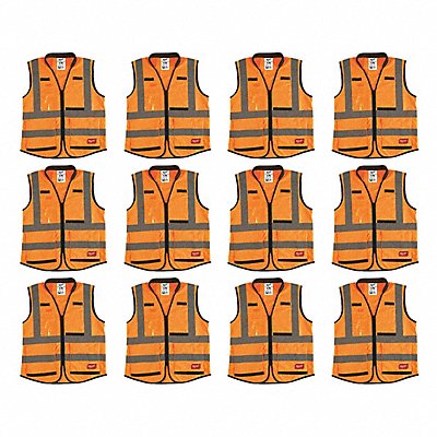 MILWAUKEE 48735052X12 High Visibility Vest 12 pk L/XL