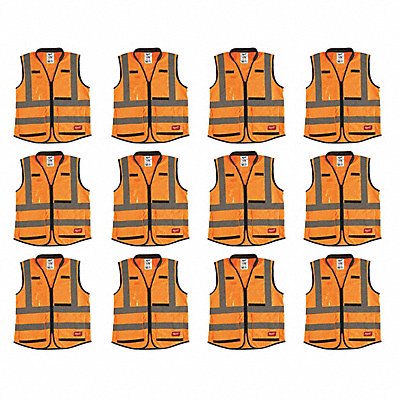 MILWAUKEE 48735053X12 High Visibility Vest 12 pk 3XL/4XL