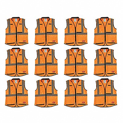 MILWAUKEE 48735093X12 High Visibility Vest 12 pk 3XL/4XL