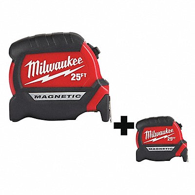 MILWAUKEE 4822032548220320 Tape Measure SAE 25 ft L 1 W Blade