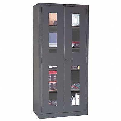 HALLOWELL HW4SVSC84784CL Storage Cabinet 78 x48 x24 Charcoal 4Shlv
