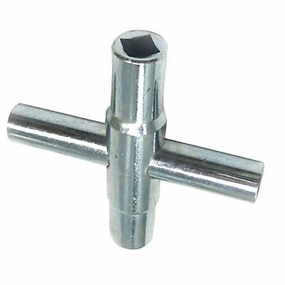 GRAINGER 34A523 Water Key Four Way Steel