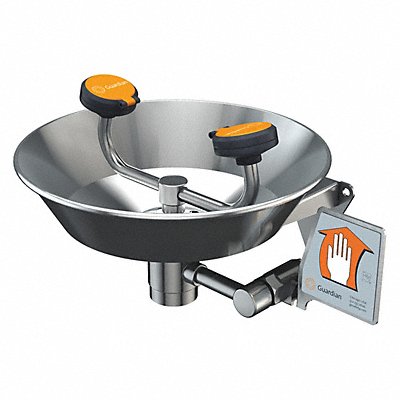 GUARDIAN EQUIPMENT G1781 Wall Mtd All-ss Eye/face Wash