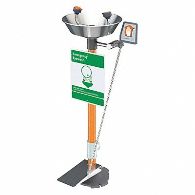 GUARDIAN EQUIPMENT G1825HFC Ped Mtd Emergency Eye Wash