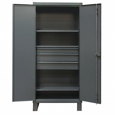 DURHAM MFG HDCD2436783M95 Storage Cabinet Leg Grey 78 x 36 x 24