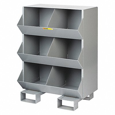 LITTLE GIANT MS21532FP Stationary Storge Bins 2400lb Stl 6 Bins