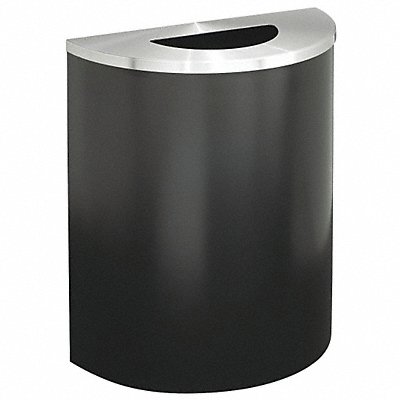 GLARO 2491BKSA Garbage Can Half Round 29 gal Black