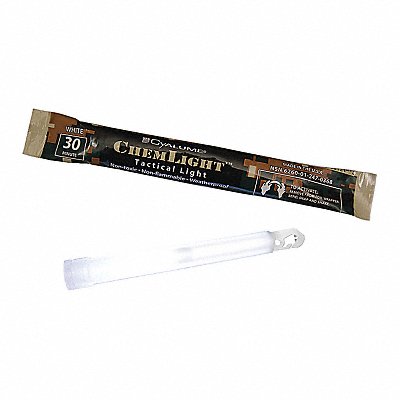 CHEMLIGHT BY CYALUME TECHNOLOGIES 903680 Lightstick White 1/2 hr 6 in L PK10