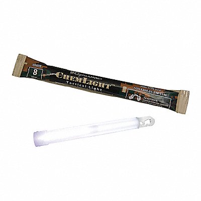 CHEMLIGHT BY CYALUME TECHNOLOGIES 927078 Lightstick White 8 hr 6 in L PK500
