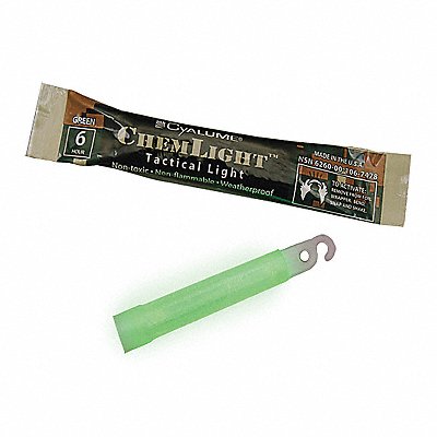 CHEMLIGHT BY CYALUME TECHNOLOGIES 974780 Lightstick Green 6 hr 4 in L PK100