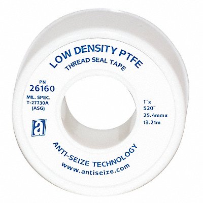 ANTI-SEIZE TECHNOLOGY 26160 Thread Sealant Tape 1 W White