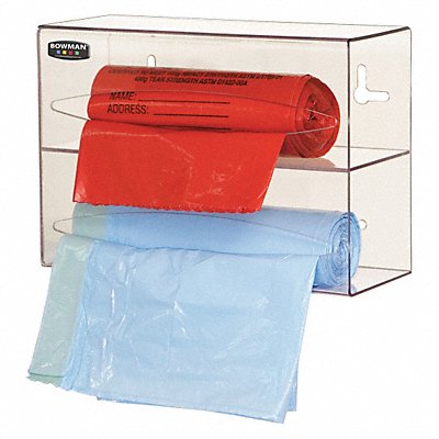 BOWMAN DISPENSERS BG0020111 Bag Dispenser Wall Mount 3-61/64