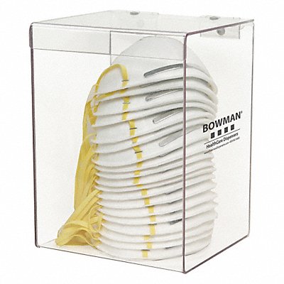 BOWMAN DISPENSERS FP017 Face Mask Dispenser Clear PETG Plastic