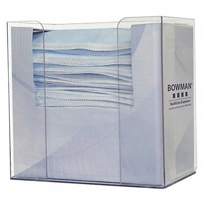 BOWMAN DISPENSERS FP022 Face Mask Dispenser Clear PETG Plastic