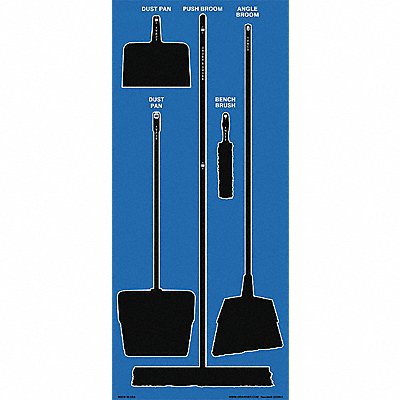 GRAINGER 34GN41 Shadow Board Accu-Shield 68 in H Blue