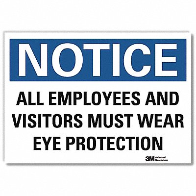 LYLE U51044RD10X7 Notice Sign 7inx10in Reflective Sheeting
