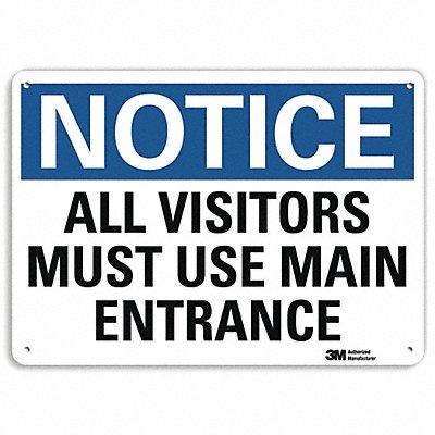 LYLE U51067NA10x7 Notice Sign 7 in x 10 in Aluminum