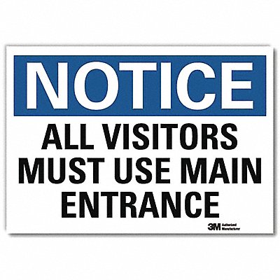 LYLE U51067RD7X5 Notice Sign 5inx7in Reflective Sheeting