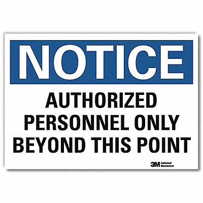 LYLE U51079RD14X10 Notice Sign 10inx14inReflective Sheeting