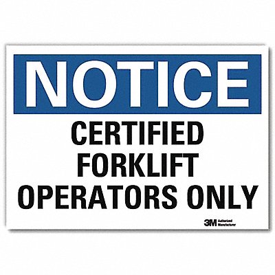 LYLE U51091RD14X10 Notice Sign 10 in x 14 in Reflective Sheeting