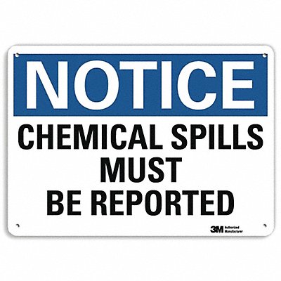 LYLE U51094NA10x7 Notice Sign 7 in x 10 in Aluminum