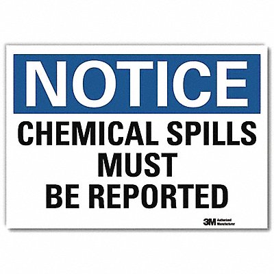 LYLE U51094RD10X7 Notice Sign 7 in x 10 in Reflective Sheeting