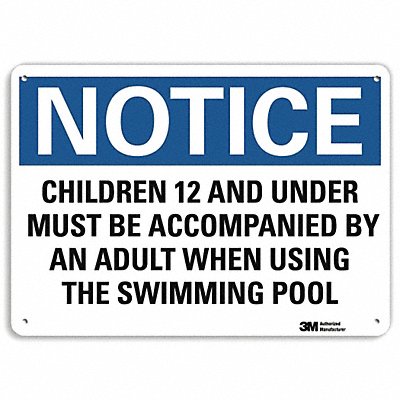 LYLE U51095NP14X10 Notice Sign 10 inx14 in Plastic