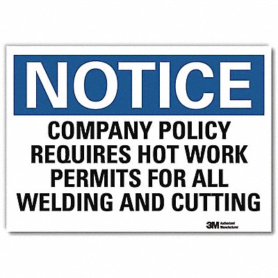 LYLE U51106RD14X10 Notice Sign 10 in x 14 in Reflective Sheeting