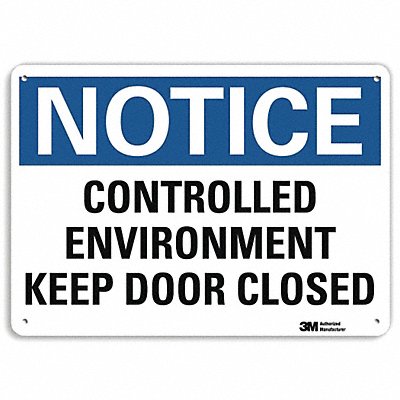 LYLE U51112NA10x7 Notice Sign 7 in x 10 in Aluminum