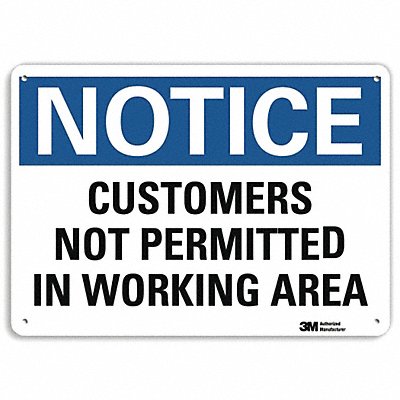LYLE U51114NP10X7 Notice Sign 7 inx10 in Plastic
