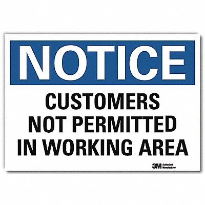 LYLE U51114RD14X10 Notice Sign 10inx14inReflective Sheeting