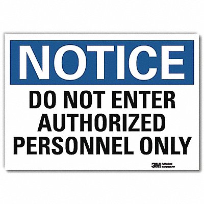 LYLE U51131RD7X5 Notice Sign 5inx7in Reflective Sheeting