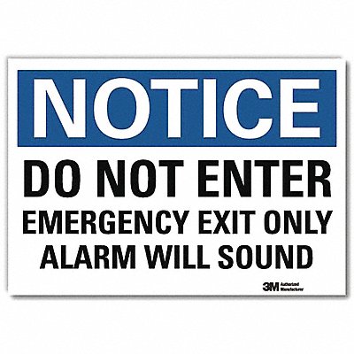 LYLE U51135RD7X5 Notice Sign 5inx7in Reflective Sheeting