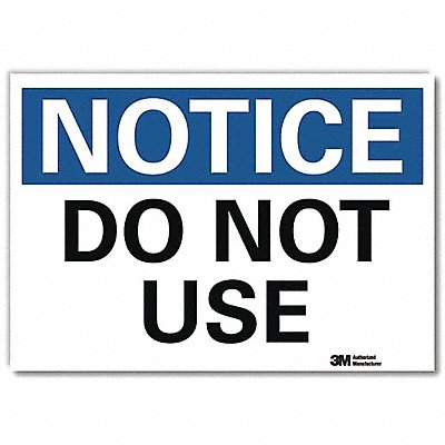 LYLE U51150RD7X5 Notice Sign 5inx7in Reflective Sheeting