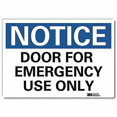 LYLE U51151RD10X7 Notice Sign 7inx10in Reflective Sheeting