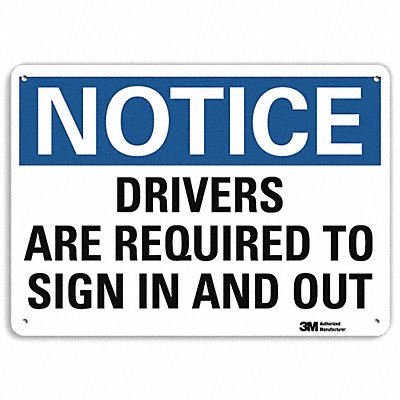 LYLE U51153RA10X7 Rflct Loading Unloading Sign 7x10in Alum