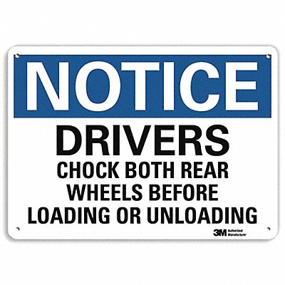 LYLE U51154RA10X7 Notice Sign 7 in x 10 in Aluminum