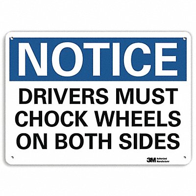 LYLE U51157RA10X7 Notice Sign 7 in x 10 in Aluminum