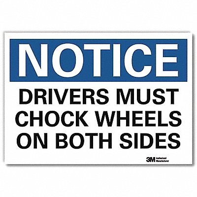 LYLE U51157RD14X10 Notice Sign 10 in x 14 in Reflective Sheeting