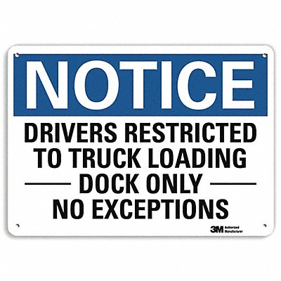LYLE U51159NP10X7 Notice Sign 7 in x 10 in Plastic