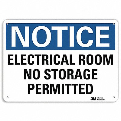 LYLE U51170RA10X7 Notice Sign 7 in x 10 in Aluminum