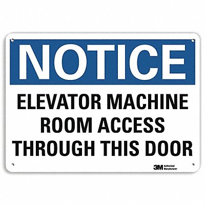 LYLE U51172NA14x10 Notice Sign 10 inx14 in Aluminum
