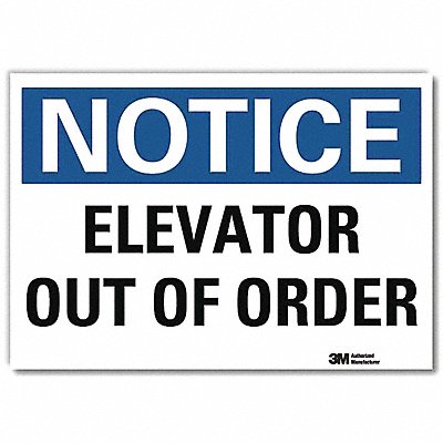 LYLE U51173RD10X7 Notice Sign 7inx10in Reflective Sheeting