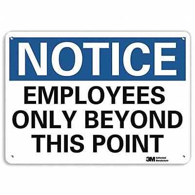 LYLE U51193NA10x7 Notice Sign 7 in x 10 in Aluminum