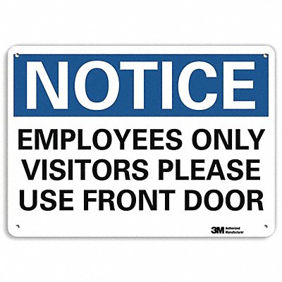 LYLE U51195NA10x7 Notice Sign 7 in x 10 in Aluminum