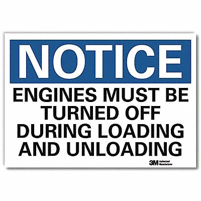LYLE U51198RD7X5 Notice Sign 5 in x 7 in Reflective Sheeting