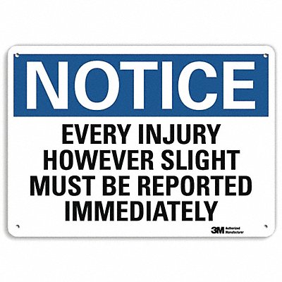 LYLE U51206NP14X10 Notice Sign 10 inx14 in Plastic