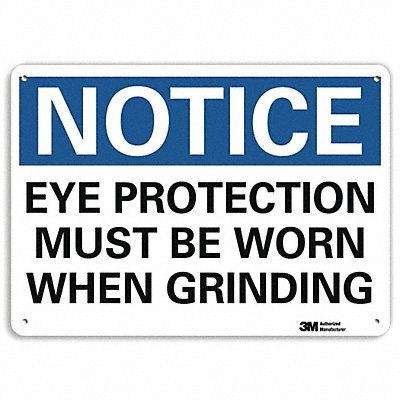 LYLE U51209RA10X7 Notice Sign 7 in x 10 in Aluminum