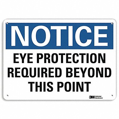 LYLE U51212NA10x7 Notice Sign 7 in x 10 in Aluminum